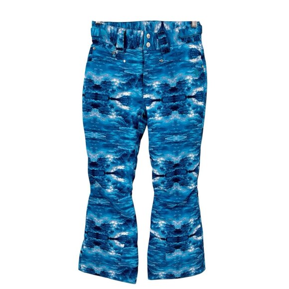 Descente Other - DESCENTE Junior Girls Blue Feathered Pattern Ski Board Pants US 12